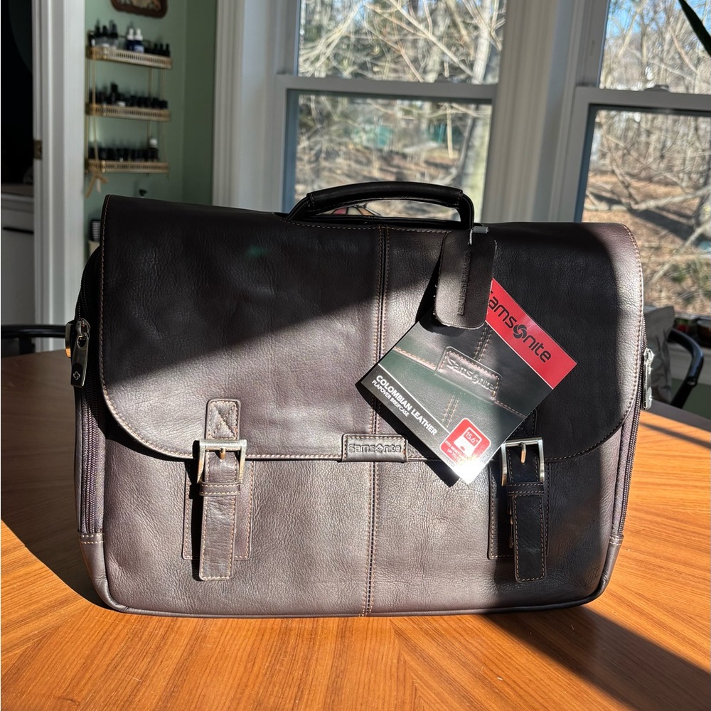 NWT Samsonite Men’s Leather Briefcase